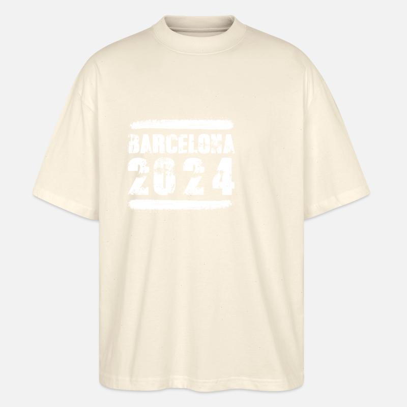 L’équipe de Barcelone 2024 - T-shirt bio Blaster 2.0 coupe oversize Stanley/Stella Unisexe - écru doux