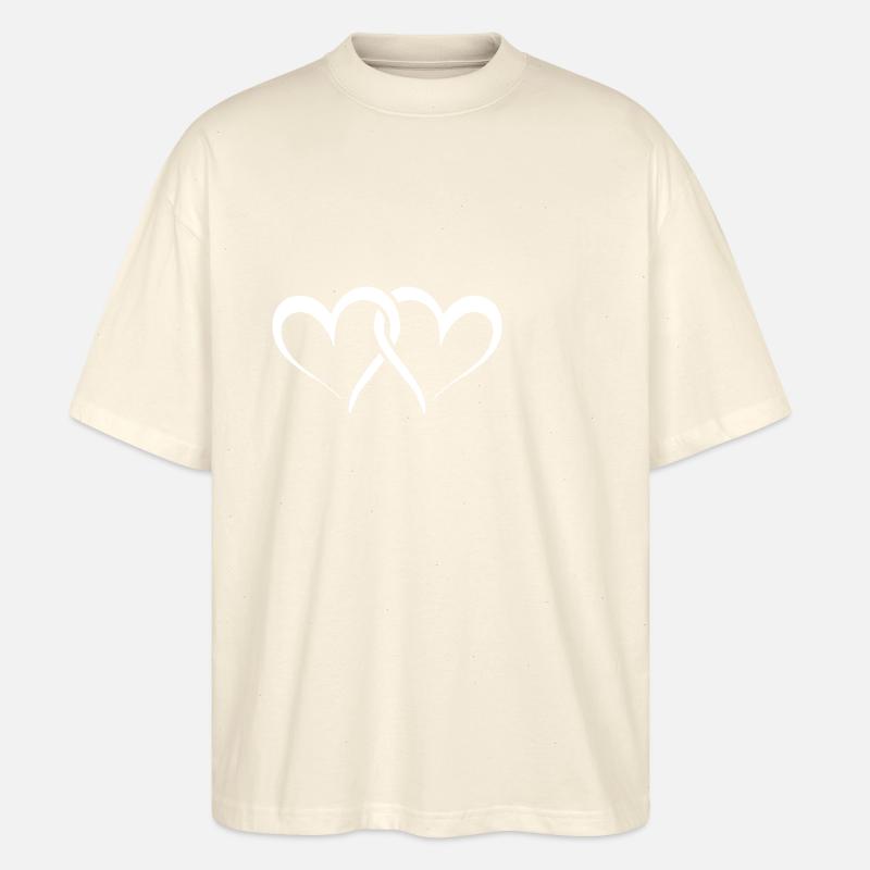Herzen Symbol Liebe - Stanley/Stella Oversized Unisex Bio T-Shirt Blaster 2.0 - Natur