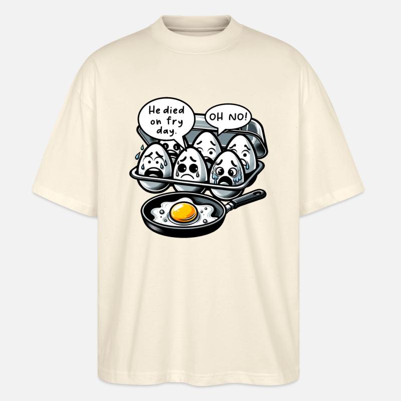 Eier Spiegelei Oster Meme - Stanley/Stella Oversized Unisex Bio T-Shirt Blaster 2.0 - Natur