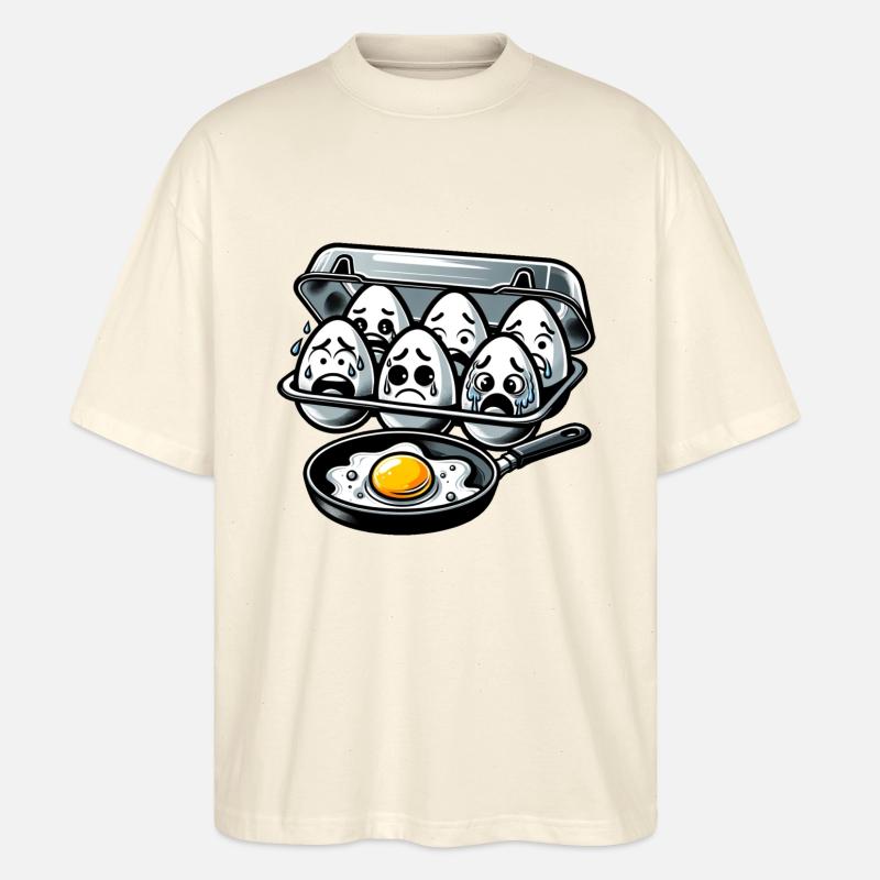 Eier Spiegelei Oster Meme - Stanley/Stella Oversized Unisex Bio T-Shirt Blaster 2.0 - Natur