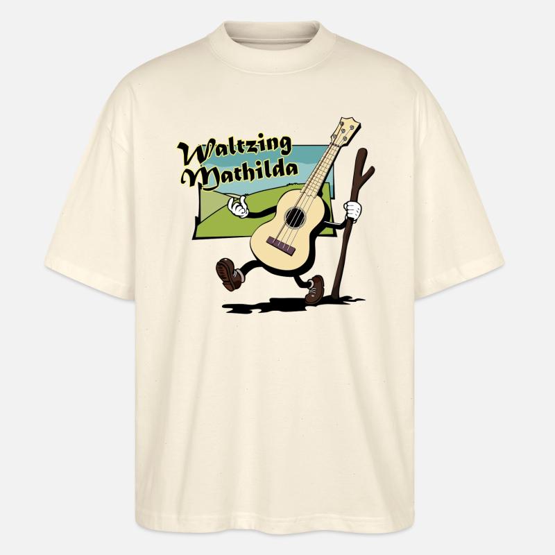 Waltzing Uke Mathilda - Stanley/Stella Oversized Unisex Bio T-Shirt Blaster 2.0 - Natur