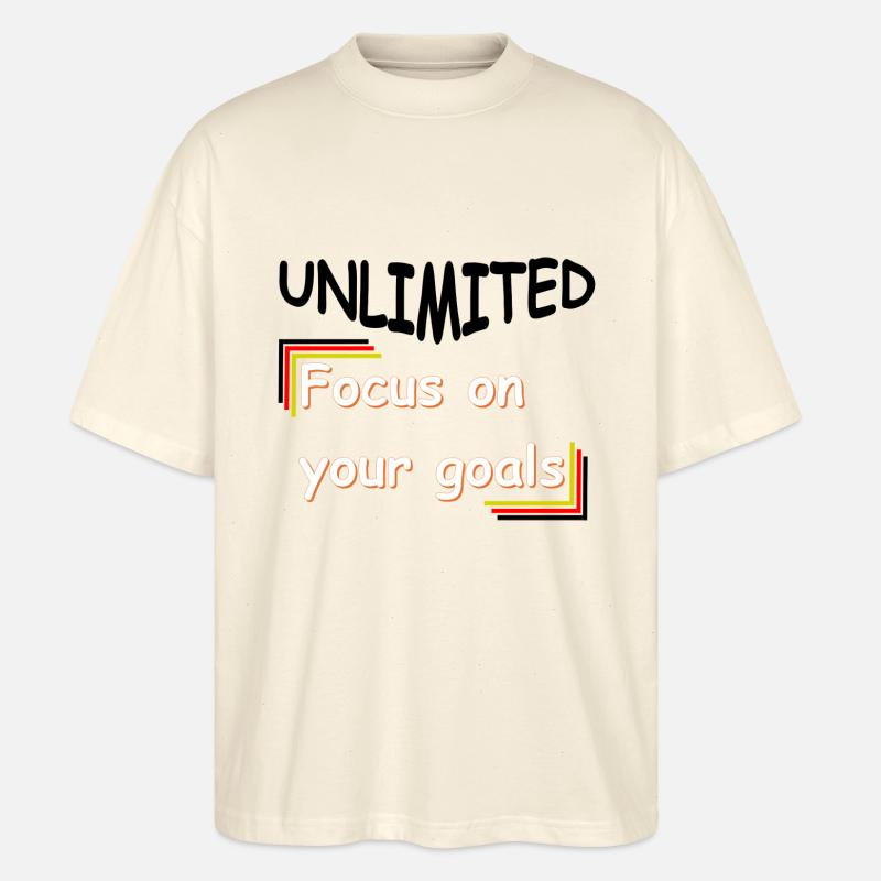 Concentrez-vous sur vos objectifs - T-shirt bio Blaster 2.0 coupe oversize Stanley/Stella Unisexe - écru doux