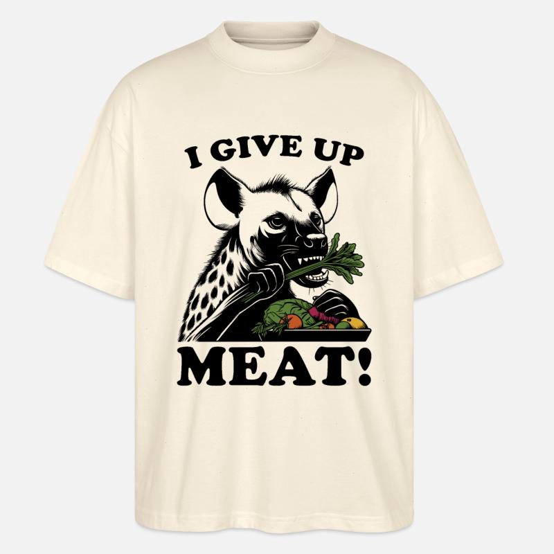 Vegetarische Hyäne - Stanley/Stella Oversized Unisex Bio T-Shirt Blaster 2.0 - Natur