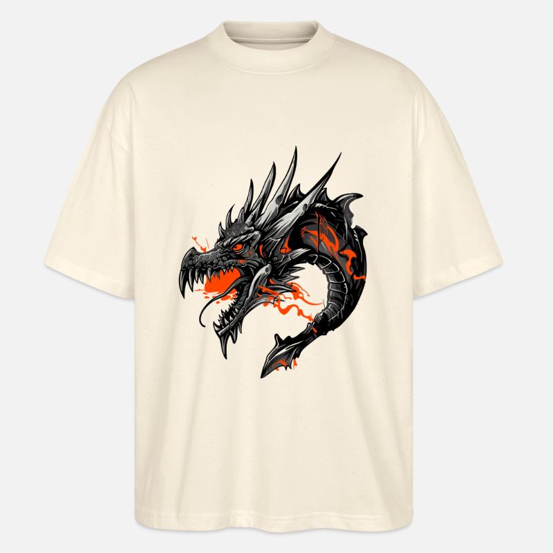 Drache - Stanley/Stella Oversized Unisex Bio T-Shirt Blaster 2.0 - Natur