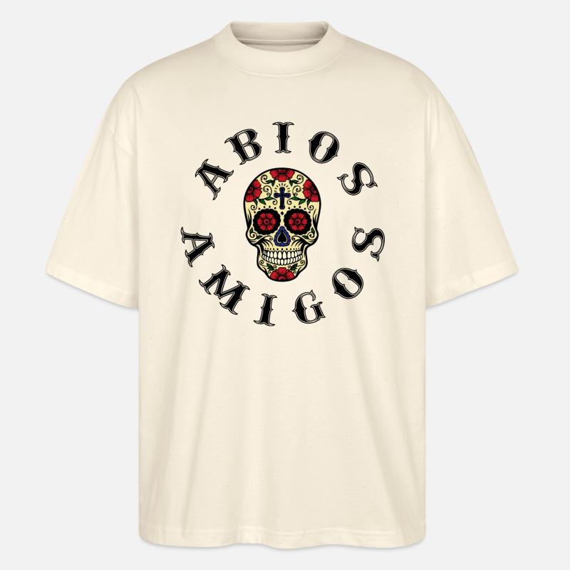 Abios Amigos schwarzer Text - Stanley/Stella Oversized Unisex Bio T-Shirt Blaster 2.0 - Natur