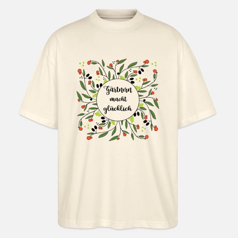 Le jardinage rend heureux - T-shirt bio Blaster 2.0 coupe oversize Stanley/Stella Unisexe - écru doux