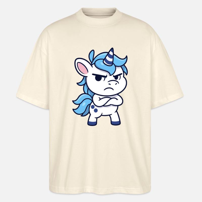 Freches Einhorn - Stanley/Stella Oversized Unisex Bio T-Shirt Blaster 2.0 - Natur