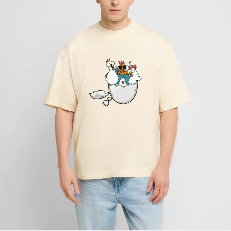 Eggshell Chickens Easter Eggs Poultry Poultry Stanley/Stella Oversized Unisex Organic T-shirt Blaster 2.0