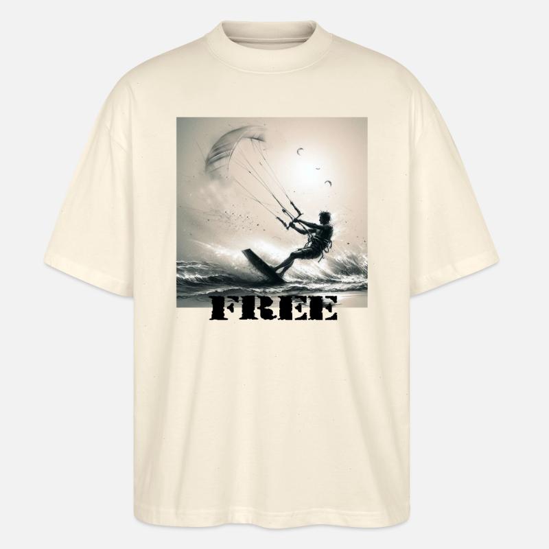 Kitesurf - Stanley/Stella Oversized Unisex Bio T-Shirt Blaster 2.0 - Natur
