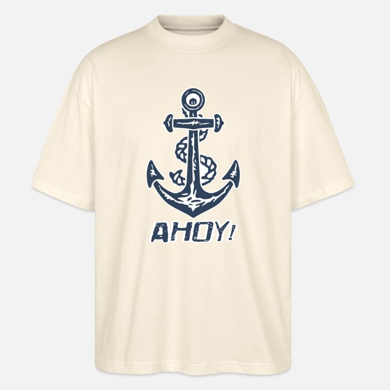 Ahoy Anker - Stanley/Stella Oversized Unisex Bio T-Shirt Blaster 2.0 - Natur