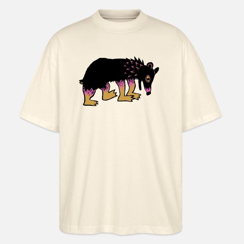 bunter Bär - Stanley/Stella Oversized Unisex Bio T-Shirt Blaster 2.0 - Natur