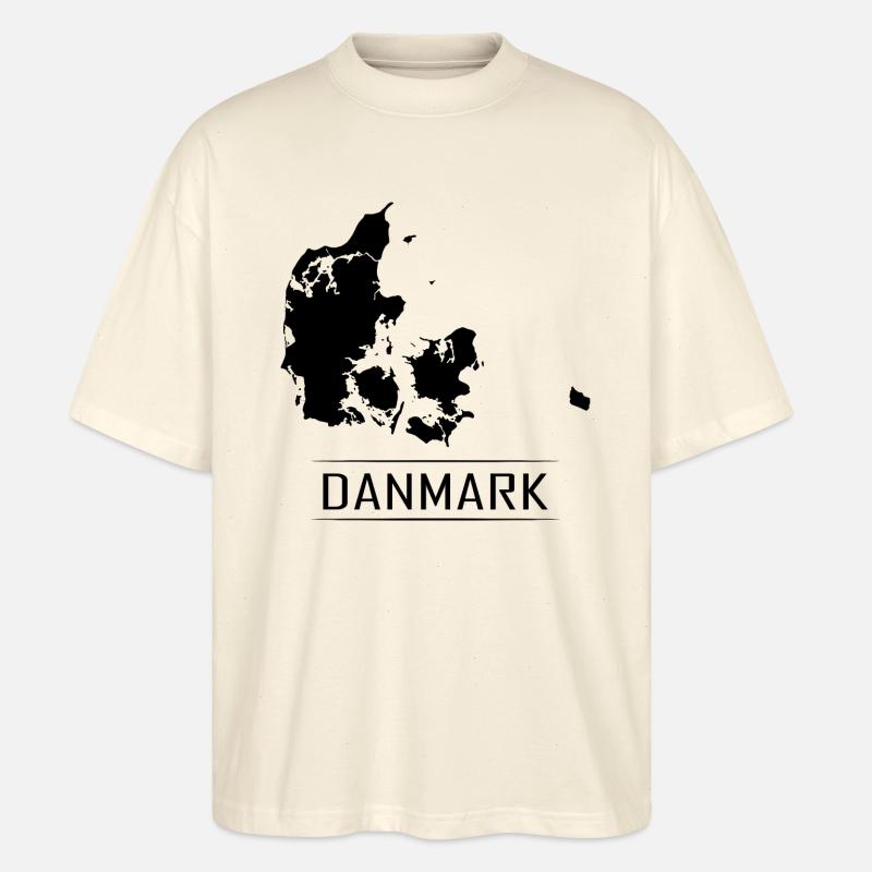 Danmark Carte Pays de vacances - T-shirt bio Blaster 2.0 coupe oversize Stanley/Stella Unisexe - écru doux