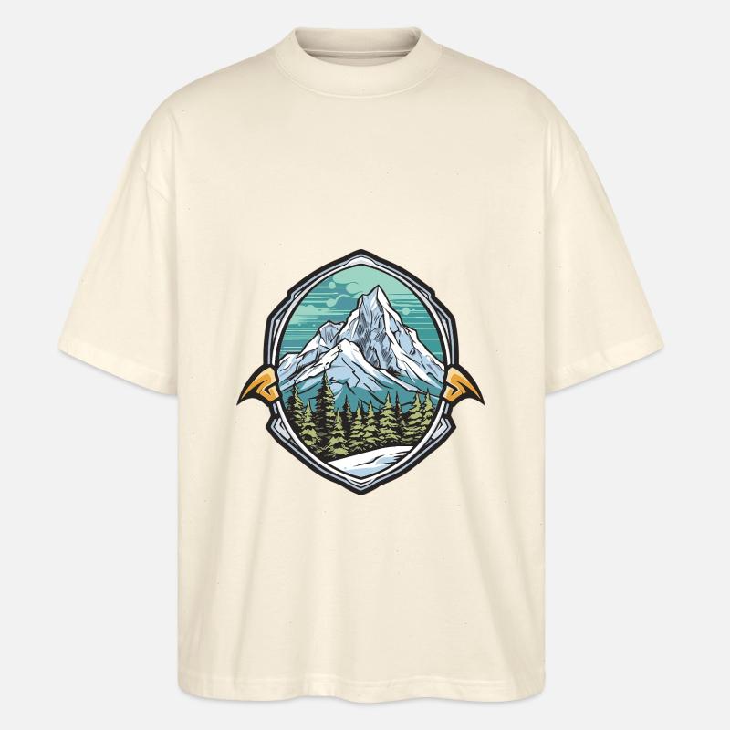 Alpen Ski Eisberge Berge - Stanley/Stella Oversized Unisex Bio T-Shirt Blaster 2.0 - Natur