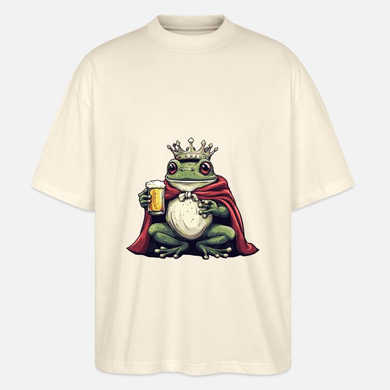 Frosch Bier Lustig - Stanley/Stella Oversized Unisex Bio T-Shirt Blaster 2.0 - Natur