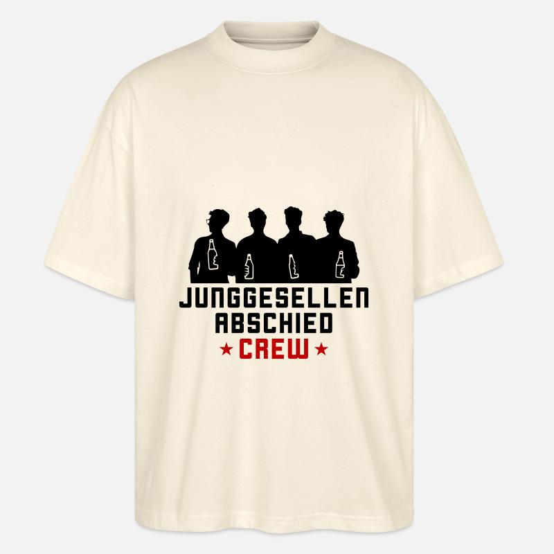 Junggesellen Crew Jga - Stanley/Stella Oversized Unisex Bio T-Shirt Blaster 2.0 - Natur
