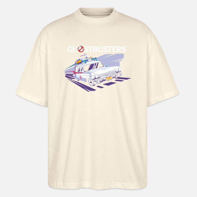 SOS Fantômes Ecto-1 - T-shirt bio Blaster 2.0 coupe oversize Stanley/Stella Unisexe - écru doux