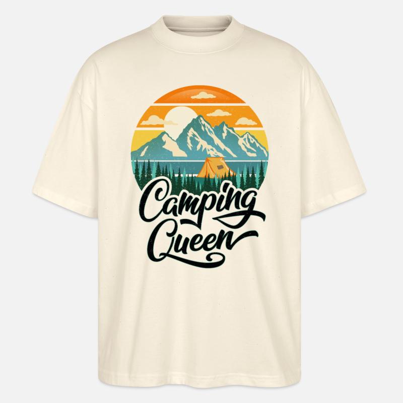 Camping Queen - Stanley/Stella Oversized Unisex Bio T-Shirt Blaster 2.0 - Natur