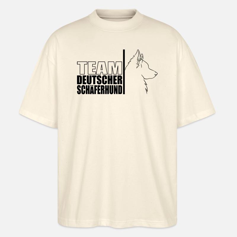 TEAM Deutscher Schäferhund Hunde Wilsigns - Stanley/Stella Oversized Unisex Bio T-Shirt Blaster 2.0 - Natur