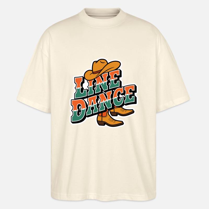Line Dance Linedance mein Hobby - Stanley/Stella Oversized Unisex Bio T-Shirt Blaster 2.0 - Natur