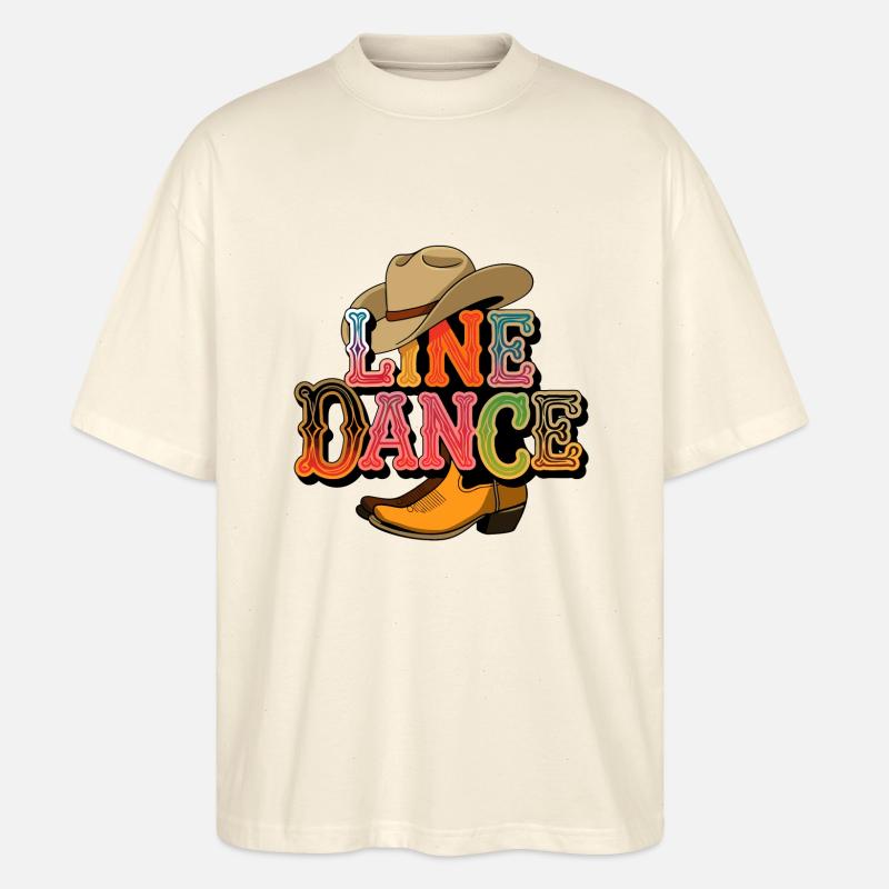 Line Dance Linedance mein Hobby - Stanley/Stella Oversized Unisex Bio T-Shirt Blaster 2.0 - Natur