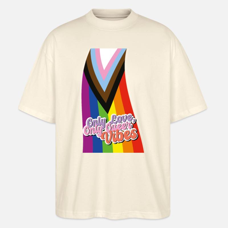 Pride Spectrum : Célébration LGBTQIA+ - T-shirt bio Blaster 2.0 coupe oversize Stanley/Stella Unisexe - écru doux