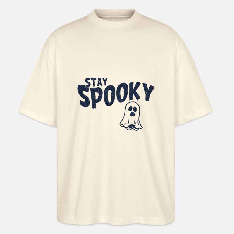 Bleib Gruselig Halloween Geist - Stanley/Stella Oversized Unisex Bio T-Shirt Blaster 2.0 - Natur