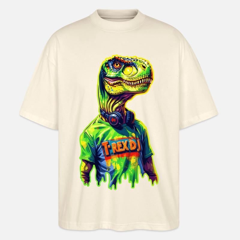 DJ T-Rex 🎧 - Stanley/Stella Oversized Unisex Bio T-Shirt Blaster 2.0 - Natur