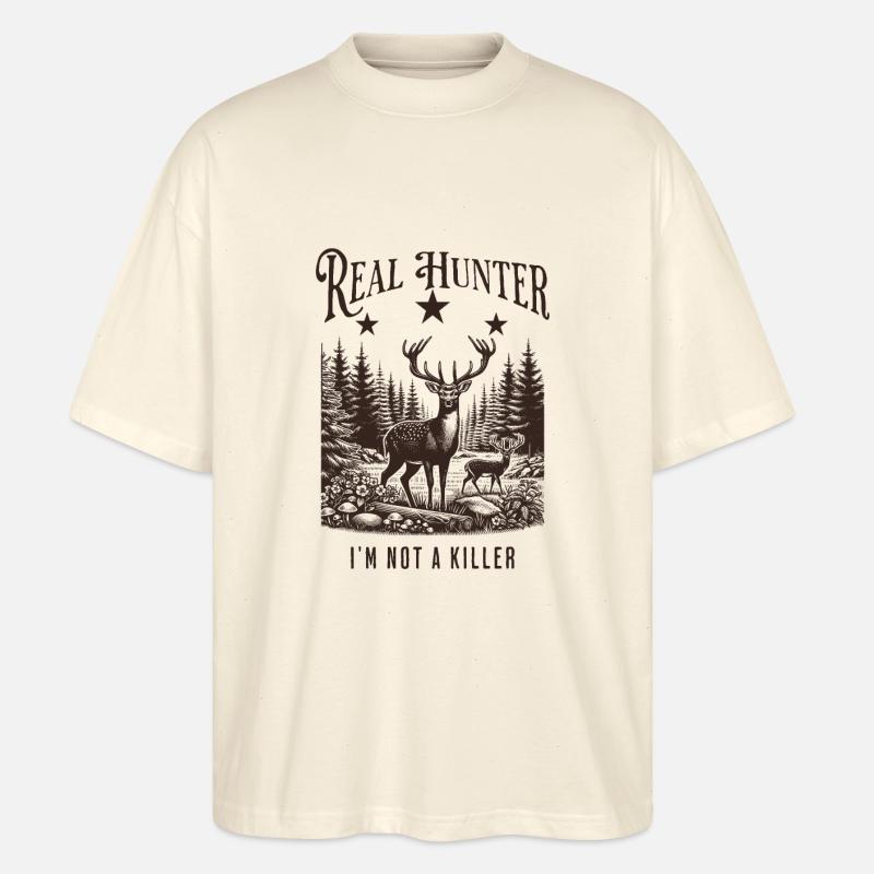 Jäger Mann - Stanley/Stella Oversized Unisex Bio T-Shirt Blaster 2.0 - Natur