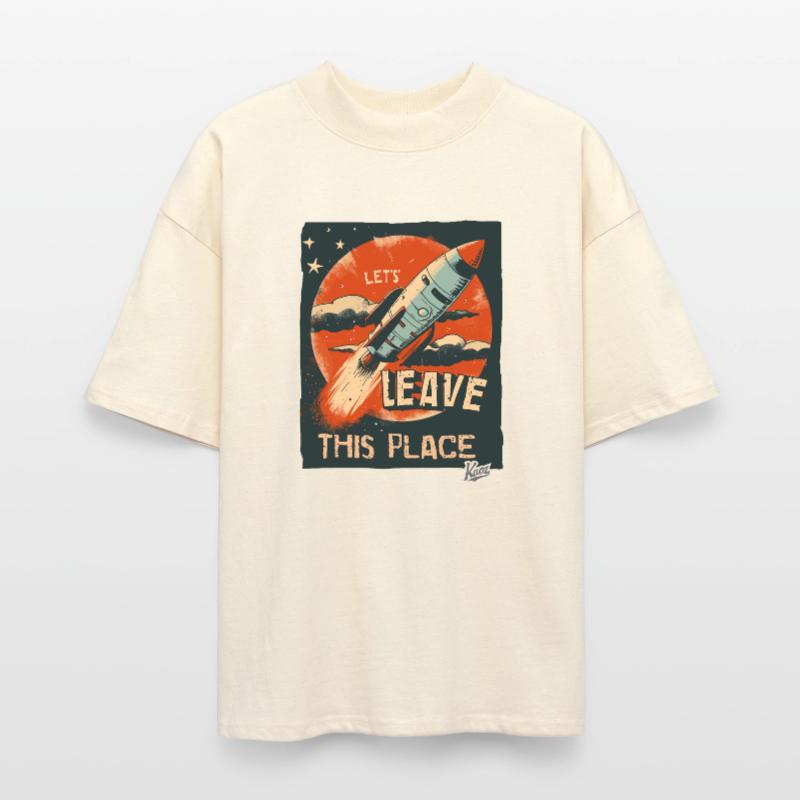 Let's get out of here with a rocket Stanley/Stella Oversized Unisex Organic T-shirt Blaster 2.0
