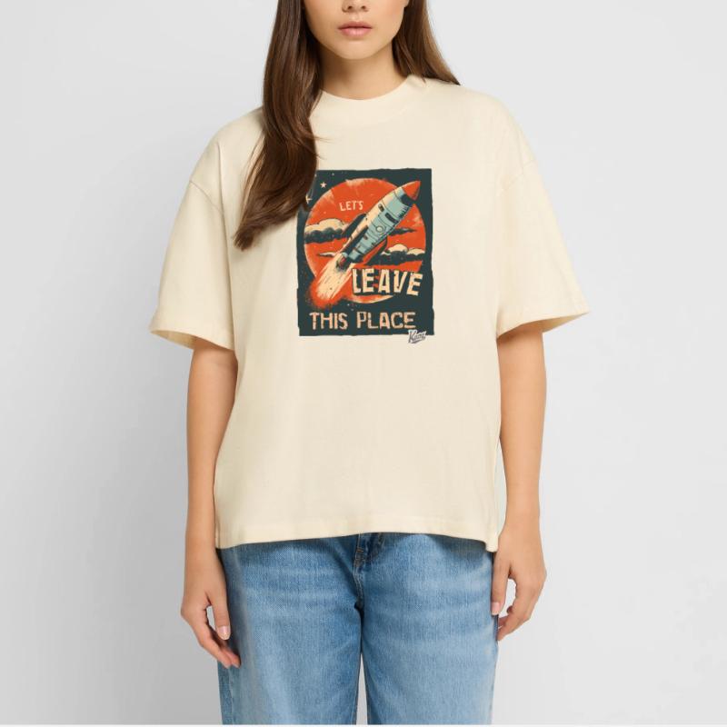 Let's get out of here with a rocket Stanley/Stella Oversized Unisex Organic T-shirt Blaster 2.0