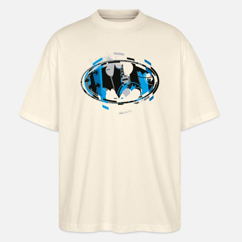 Batman Logo Blue - Stanley/Stella Oversized Unisex Bio T-Shirt Blaster 2.0 - Natur