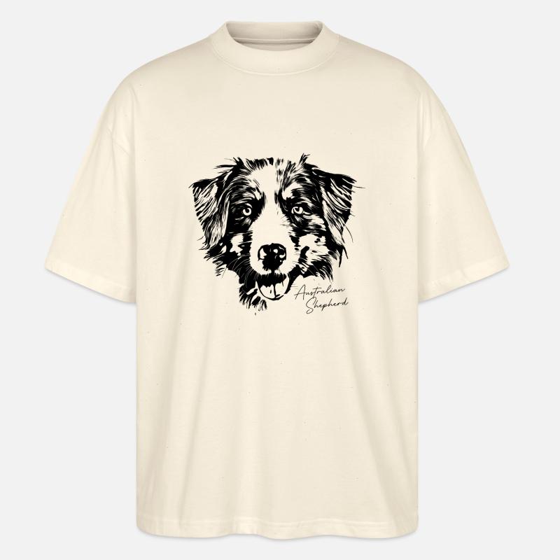 Australian Shepherd - Stanley/Stella Oversized Unisex Bio T-Shirt Blaster 2.0 - Natur