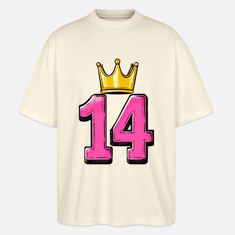 Couronne à 14 chiffres - T-shirt bio Blaster 2.0 coupe oversize Stanley/Stella Unisexe - écru doux