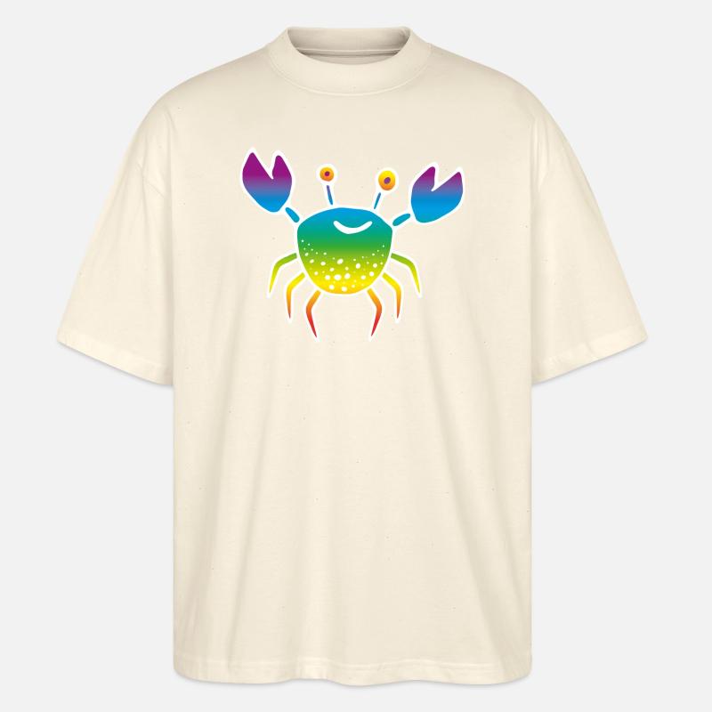 KREBS white rainbow 2 - Stanley/Stella Oversized Unisex Bio T-Shirt Blaster 2.0 - Natur