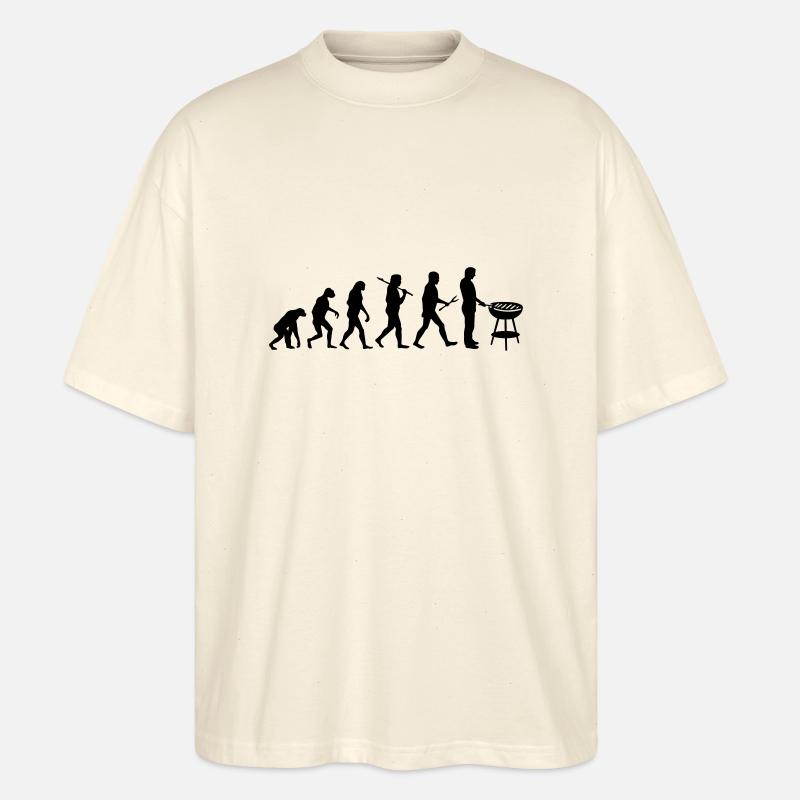 Evolution Mens BBQ - Stanley/Stella Oversized Unisex Bio T-Shirt Blaster 2.0 - Natur