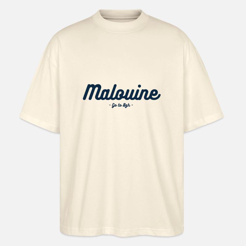 Malouine - T-shirt bio Blaster 2.0 coupe oversize Stanley/Stella Unisexe - écru doux