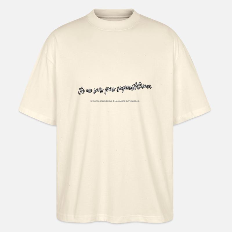Abergläubisch - Stanley/Stella Oversized Unisex Bio T-Shirt Blaster 2.0 - Natur