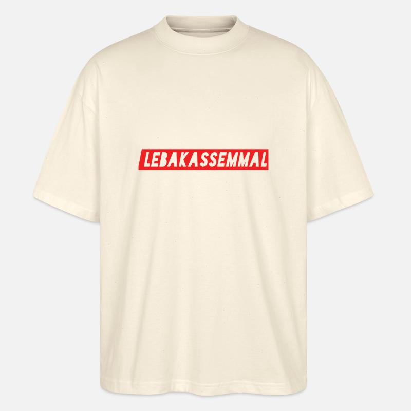 Leberkassemmel - Bayerisch - Stanley/Stella Oversized Unisex Bio T-Shirt Blaster 2.0 - Natur