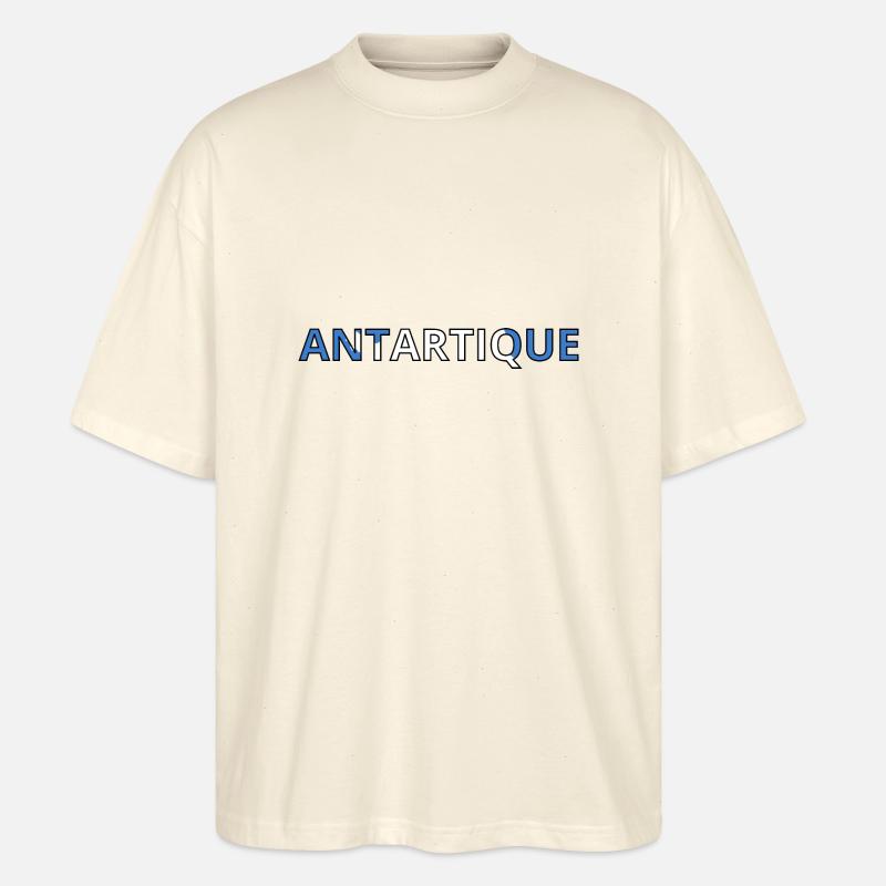 Flagge der Antarktis - Stanley/Stella Oversized Unisex Bio T-Shirt Blaster 2.0 - Natur