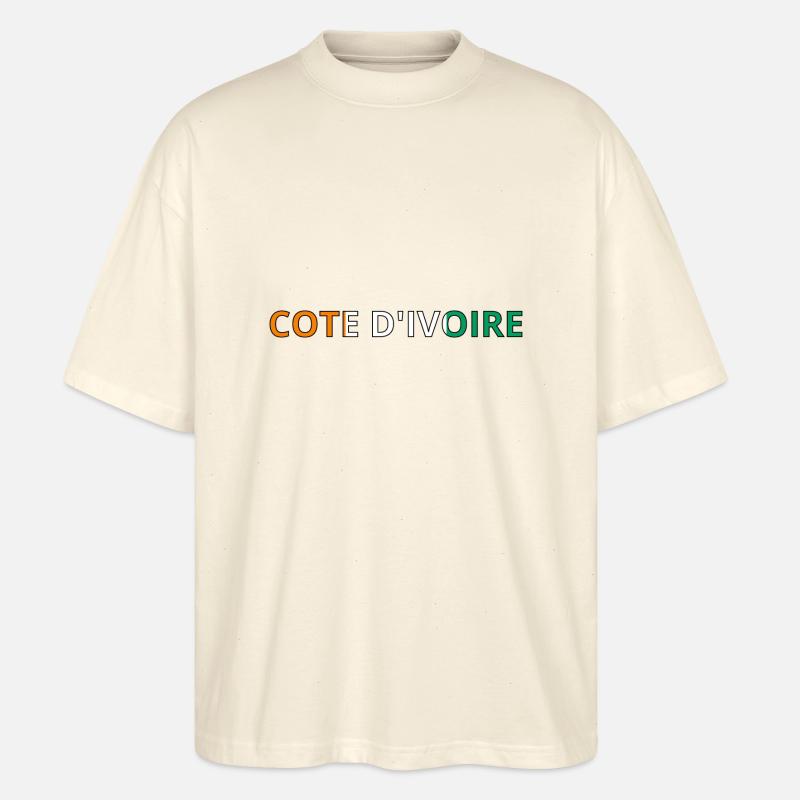 Flagge von Côte d'Ivoire - Stanley/Stella Oversized Unisex Bio T-Shirt Blaster 2.0 - Natur
