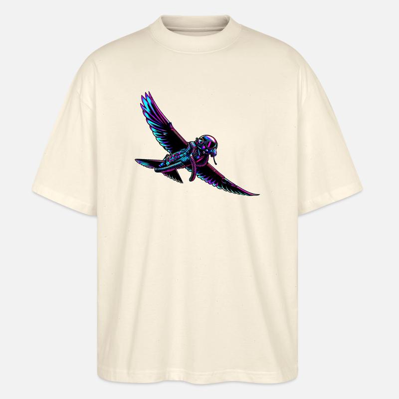 Adler Fighterpilot - Stanley/Stella Oversized Unisex Bio T-Shirt Blaster 2.0 - Natur