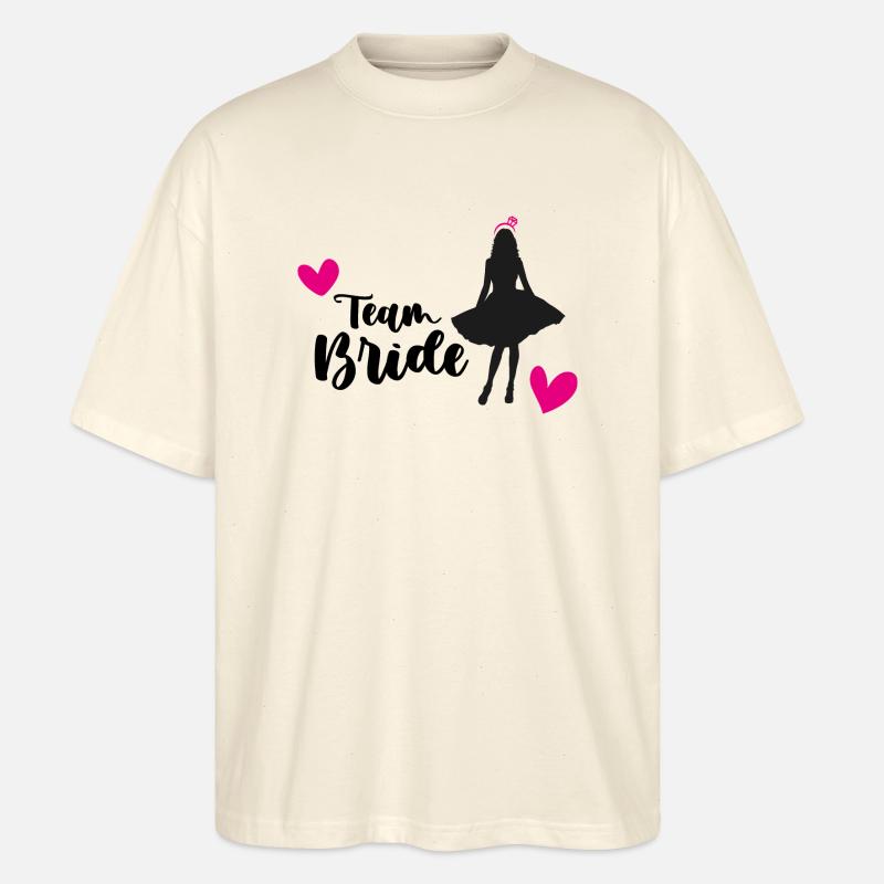 Team Bride, Bride Crew - Stanley/Stella Oversized Unisex Bio T-Shirt Blaster 2.0 - Natur