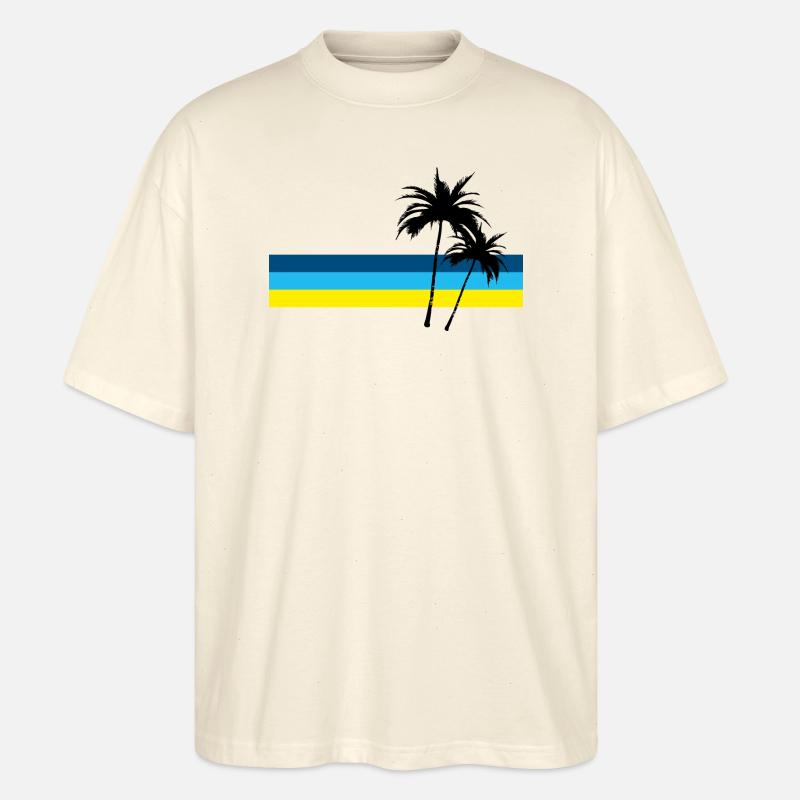 Palmen - Stanley/Stella Oversized Unisex Bio T-Shirt Blaster 2.0 - Natur