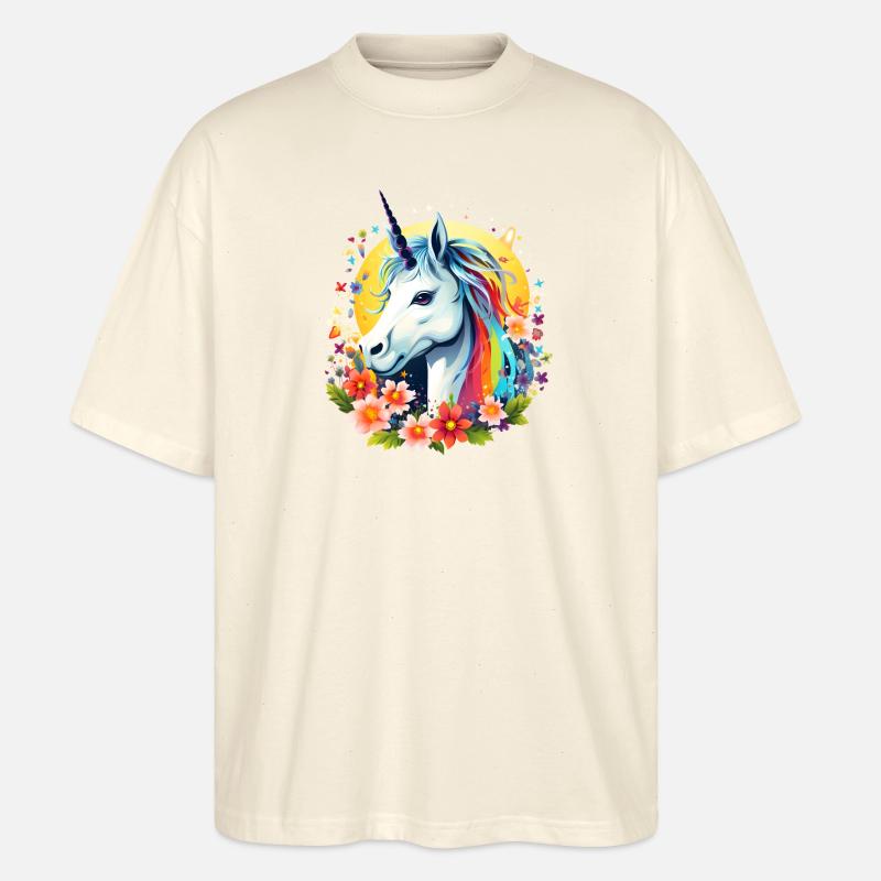 Magisches Einhorn - Stanley/Stella Oversized Unisex Bio T-Shirt Blaster 2.0 - Natur