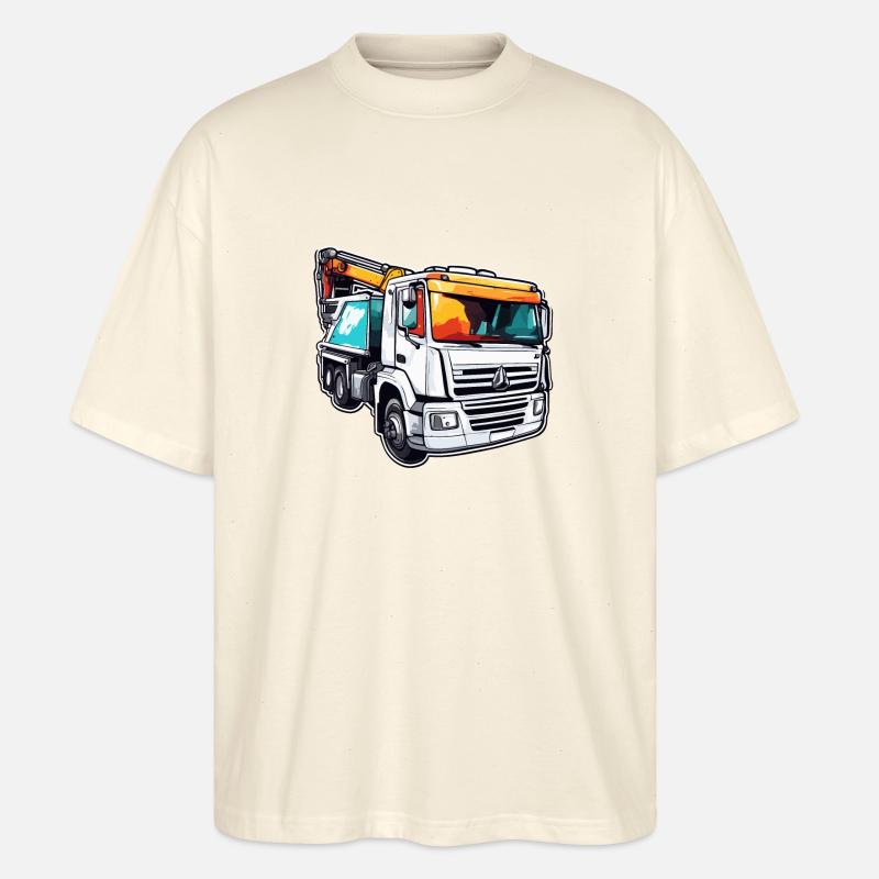 Kran / Baustelle / Seilwinde / Kransystem - Stanley/Stella Oversized Unisex Bio T-Shirt Blaster 2.0 - Natur