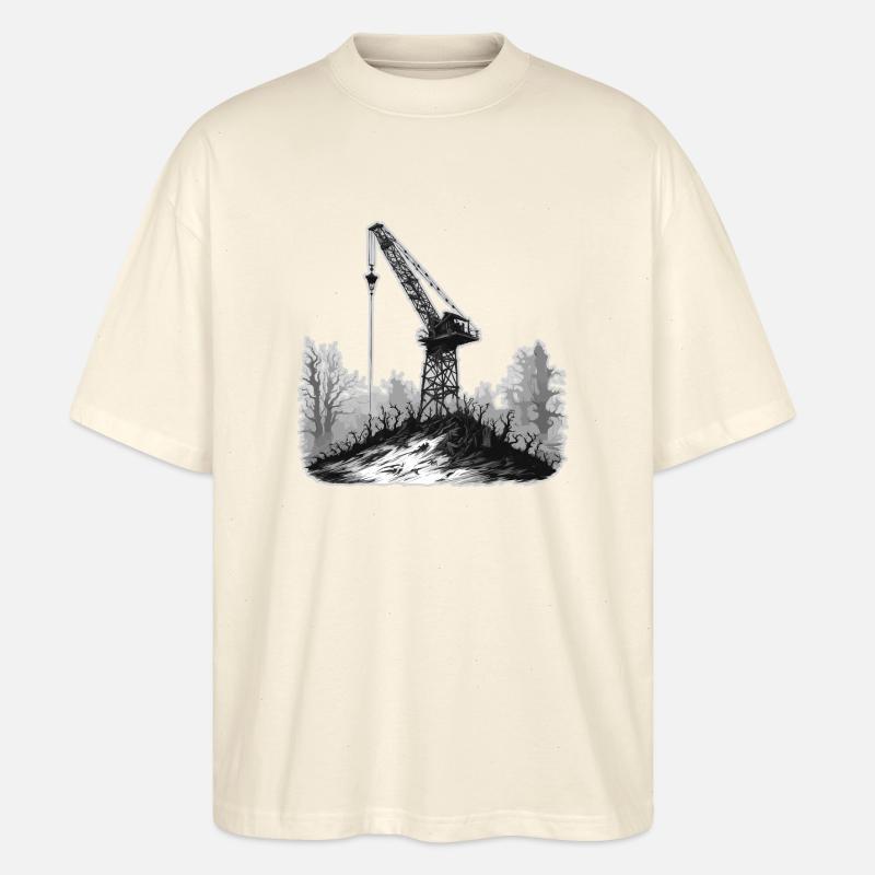 Kran / Baustelle / Seilwinde / Kransystem - Stanley/Stella Oversized Unisex Bio T-Shirt Blaster 2.0 - Natur
