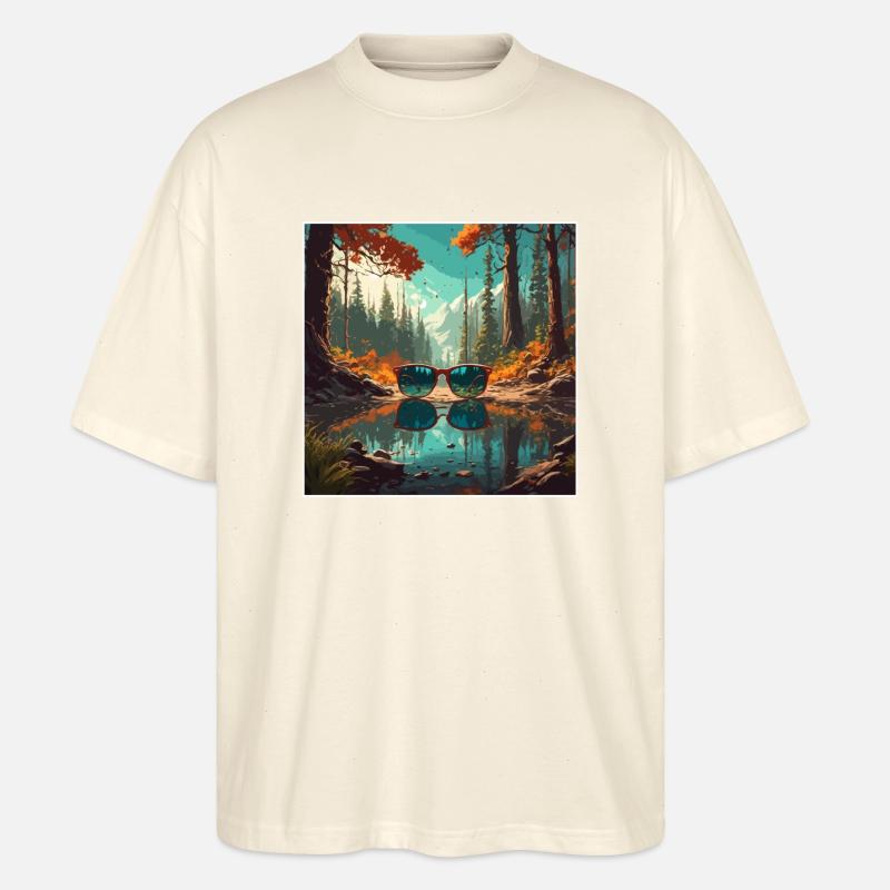 Sunglasses / Reflection / Forest / Reflection - Stanley/Stella Oversized Unisex Organic T-shirt Blaster 2.0 - soft Ecru