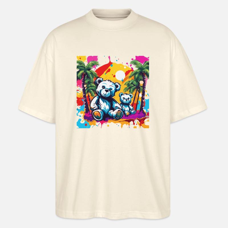 Teddybär / Kuscheltier / Stofftier / Geschenkidee - Stanley/Stella Oversized Unisex Bio T-Shirt Blaster 2.0 - Natur