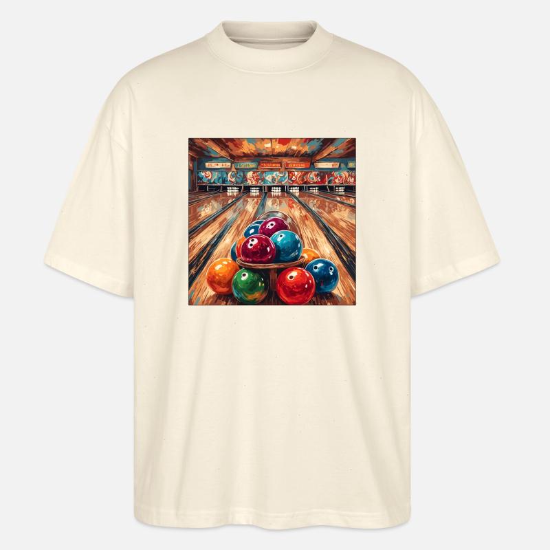 Bowling / Quilles / Bowling / Pin / Strike - T-shirt bio Blaster 2.0 coupe oversize Stanley/Stella Unisexe - écru doux