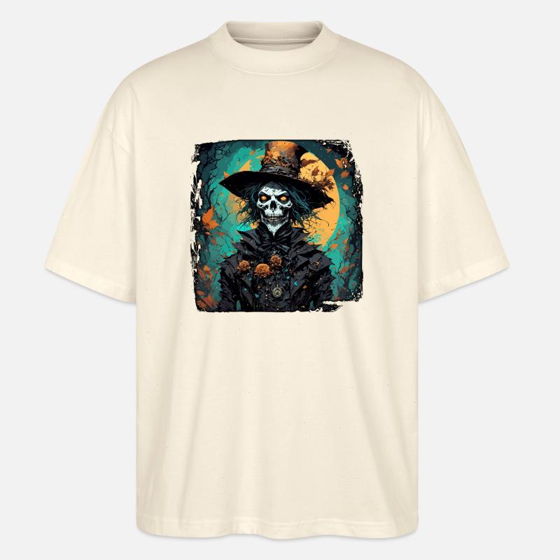 Vogelscheuche / Erntehelfer / Maisfeld / Feld - Stanley/Stella Oversized Unisex Bio T-Shirt Blaster 2.0 - Natur